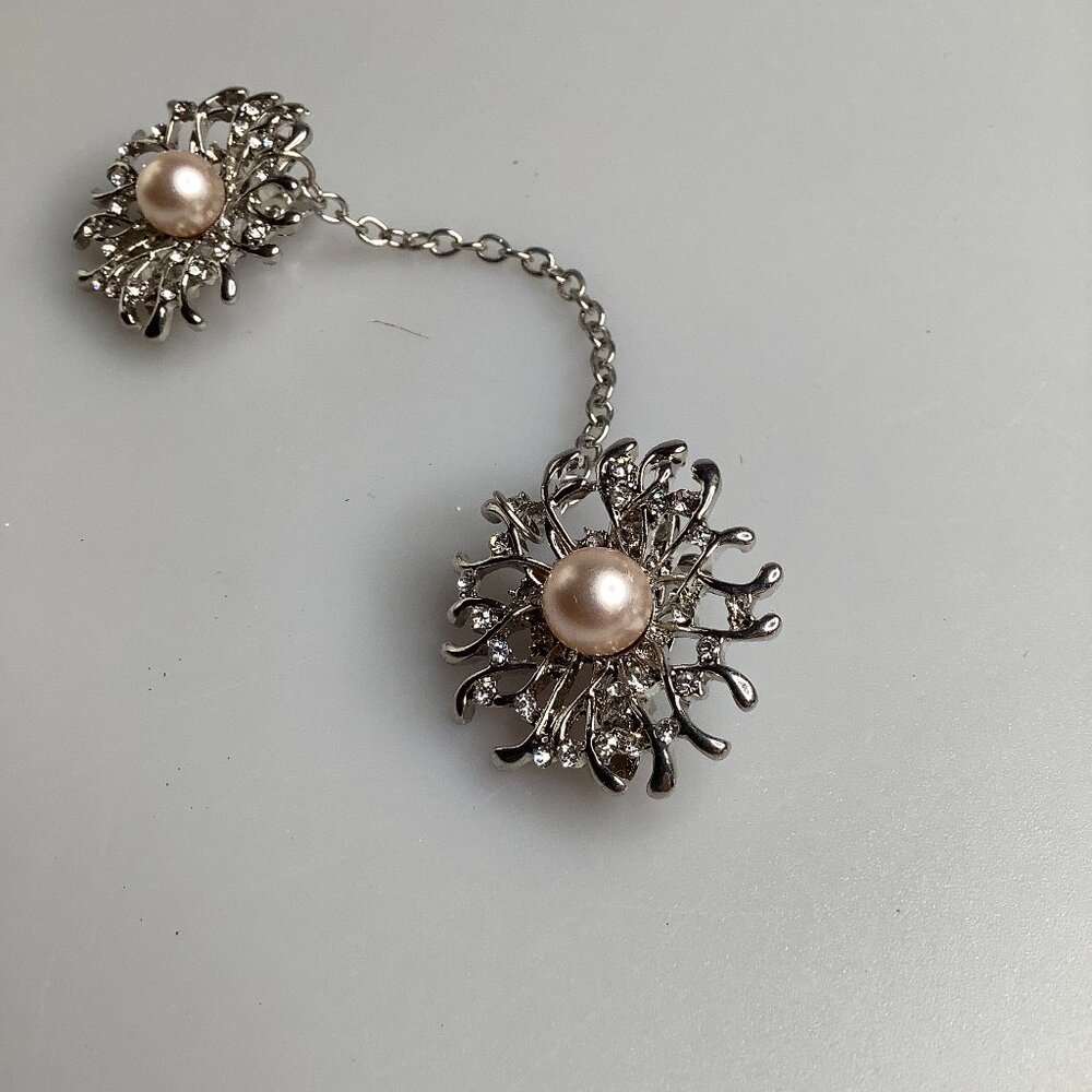 Silver Toned Sweater Clips